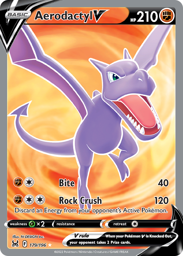 Aerodactyl V 179/196 Lost Origin English Pokémon card