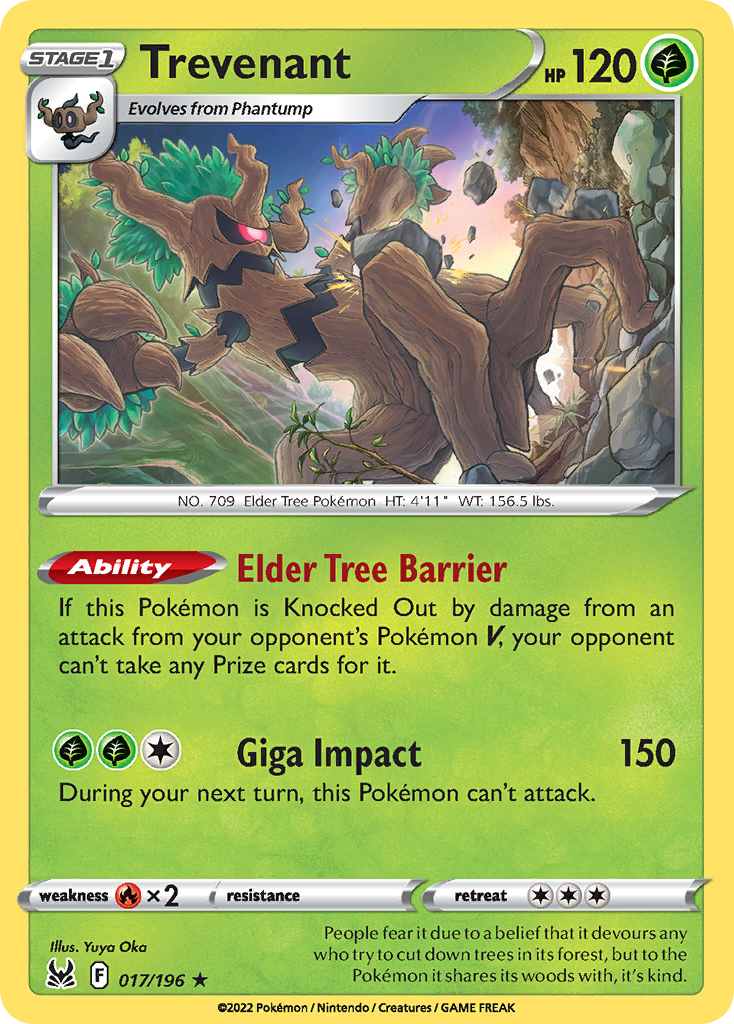 Trevenant 17/196 Lost Origin English card