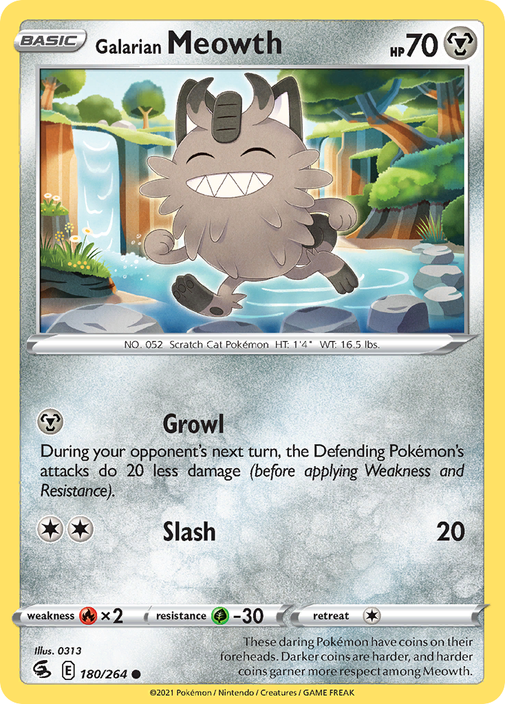 Galarian Meowth 180/264 Fusion Strike English card