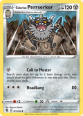 Galarian Perrserker 181/264 Fusion Strike English card