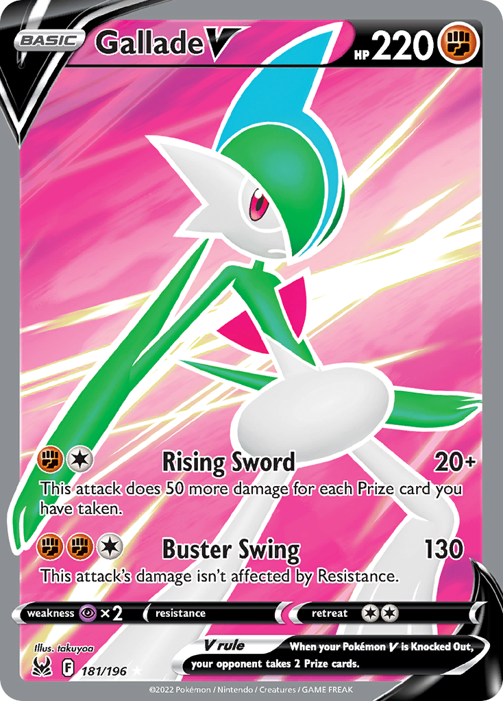 Gallade V 181/196 Lost Origin English card