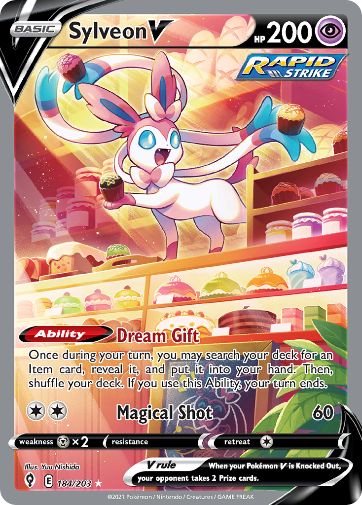 Sylveon V 184/203 Evolving Skies English Pokemon card