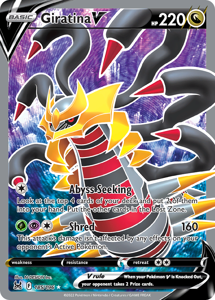Giratina V 185/196 Lost Origin English Pokémon card