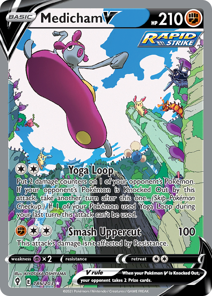 Medicham V 186/203 Evolving Skies English Pokemon card