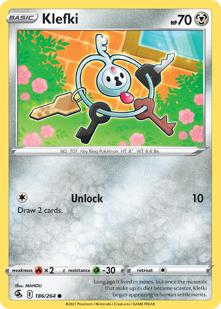 Klefki 186/264 Fusion Strike English Pokémon card