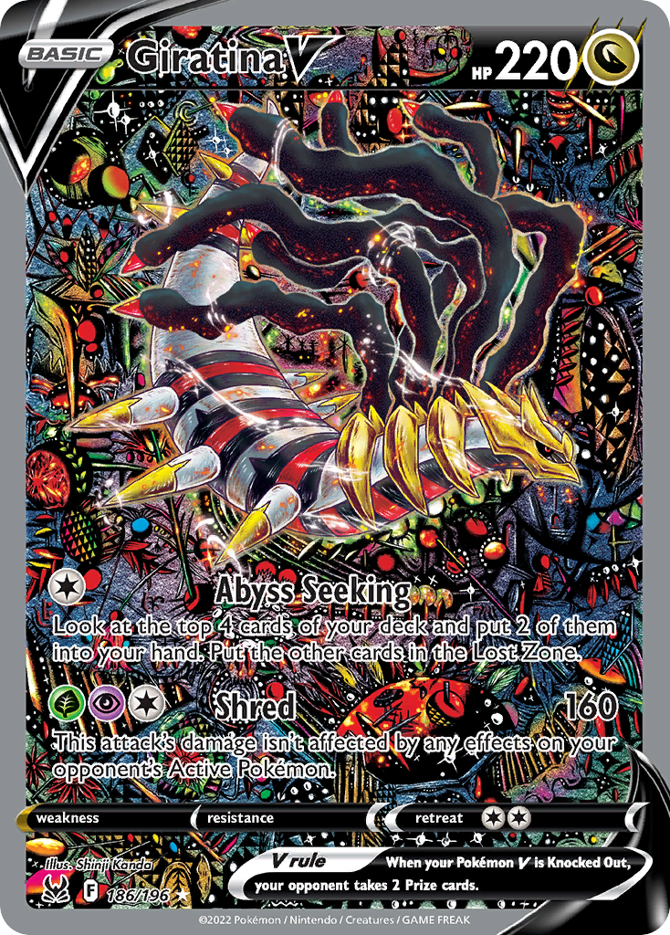 Giratina V 186/196 Lost Origin English card