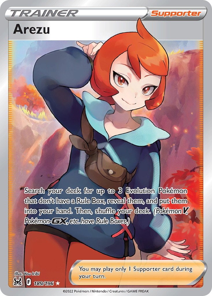 Arezu 189/196 Lost Origin English card