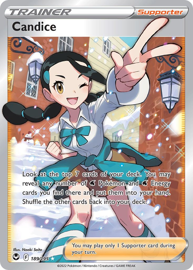 Candice 189/195 Silver Tempest English card