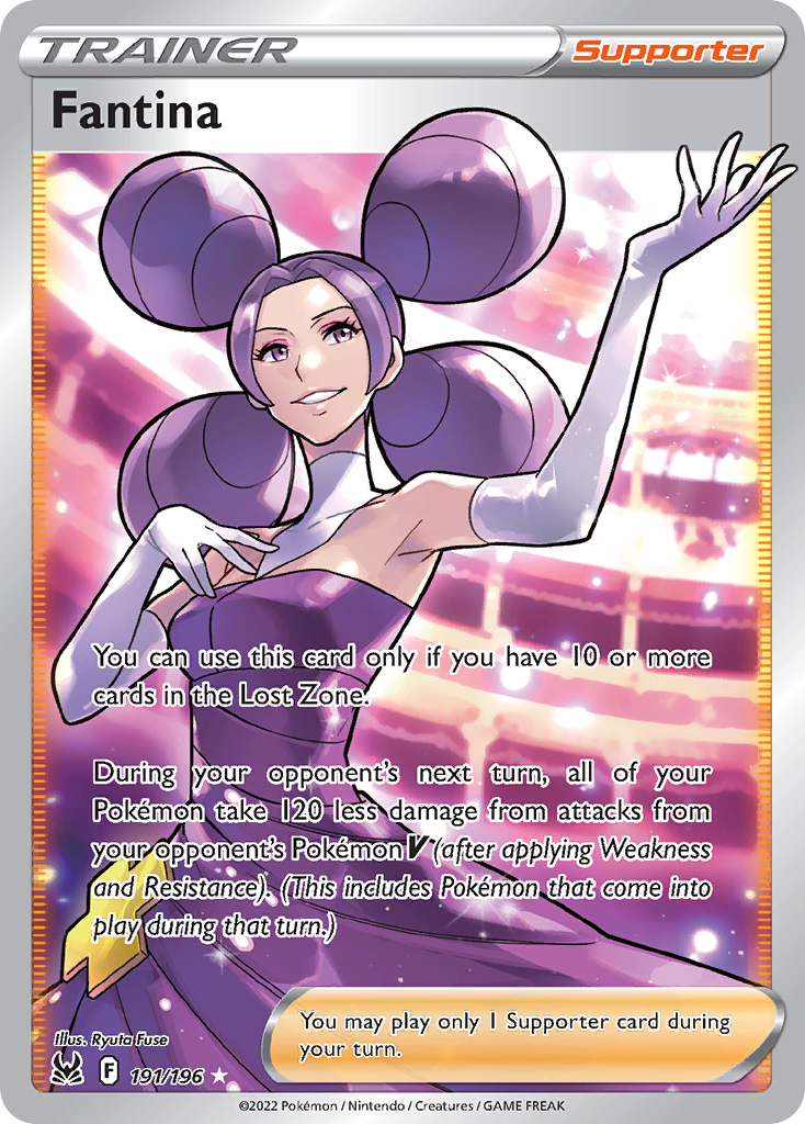 Fantina 191/196 Lost Origin English Pokémon card