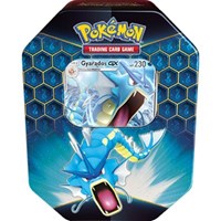 Hidden Fates Tin — Gyarados GX sealed Pokémon TCG product