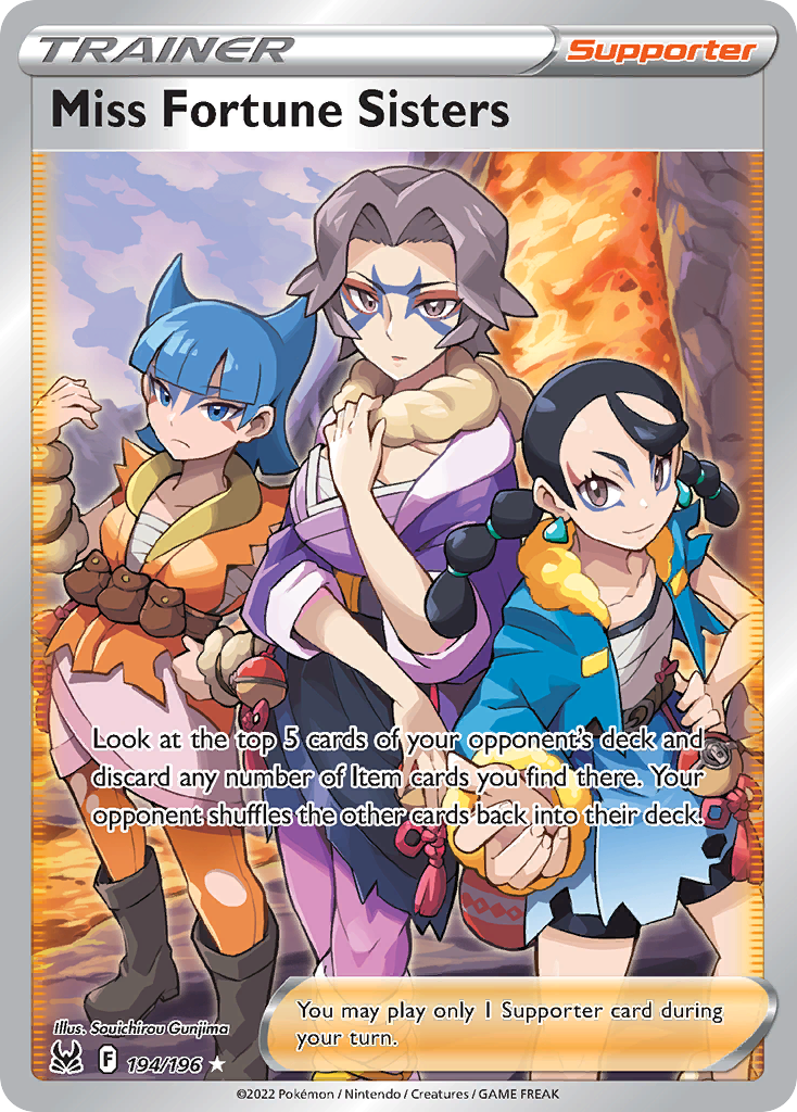 Miss Fortune Sisters 194/196 Lost Origin English card