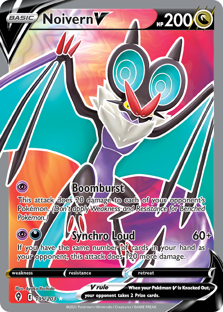Noivern V 195/203 Evolving Skies English Pokemon card
