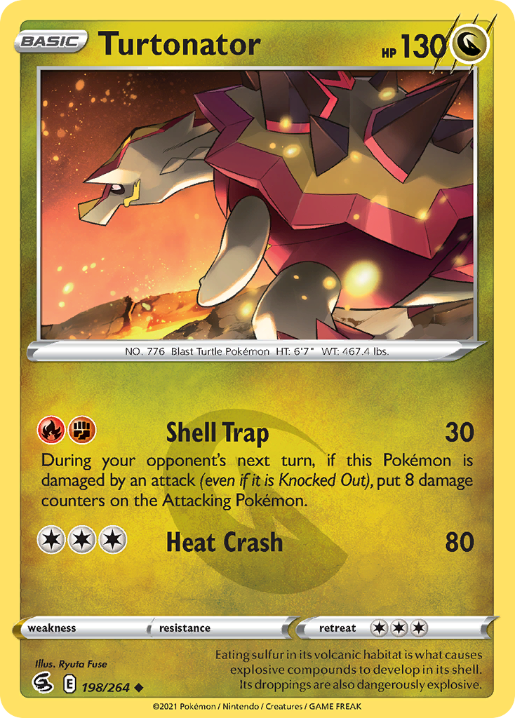 Turtonator 198/264 Fusion Strike English Pokémon card