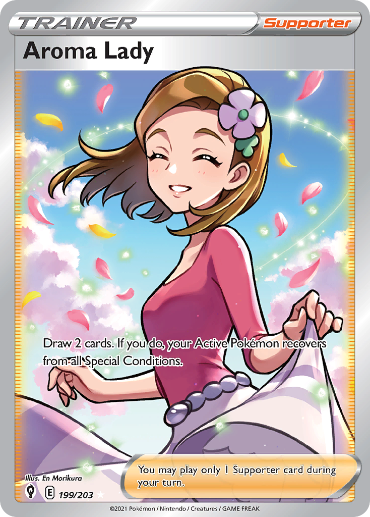 Aroma Lady 199/203 Evolving Skies English Pokemon card