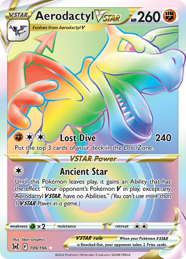 Aerodactyl VSTAR 199/196 Lost Origin English card