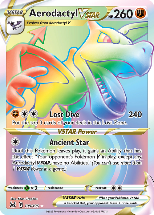 Aerodactyl VSTAR 199/196 Lost Origin English Pokémon card