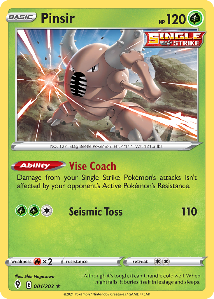 Pinsir 1/203 Evolving Skies English Pokemon card