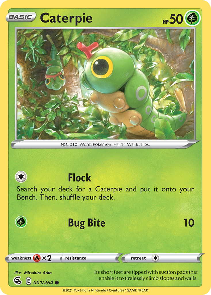 Caterpie 1/264 Fusion Strike English Pokémon card