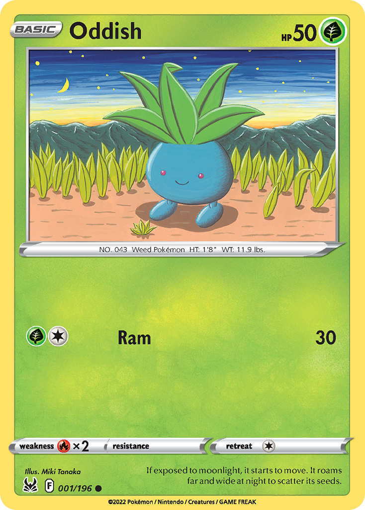 Oddish 1/196 Lost Origin English card