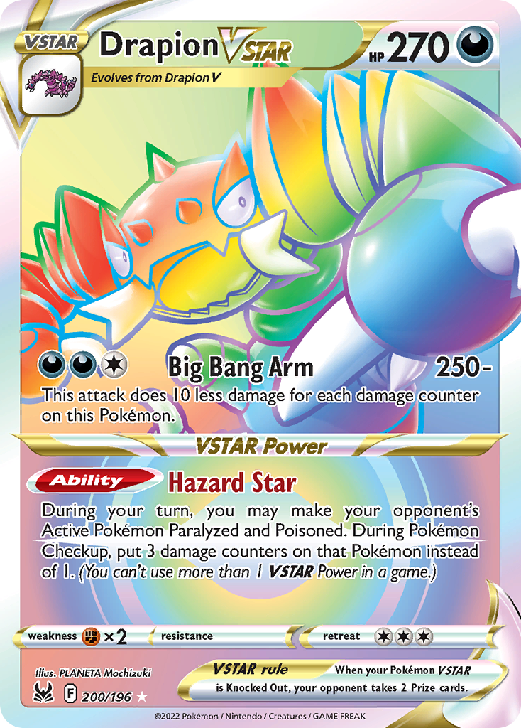 Drapion VSTAR 200/196 Lost Origin English card