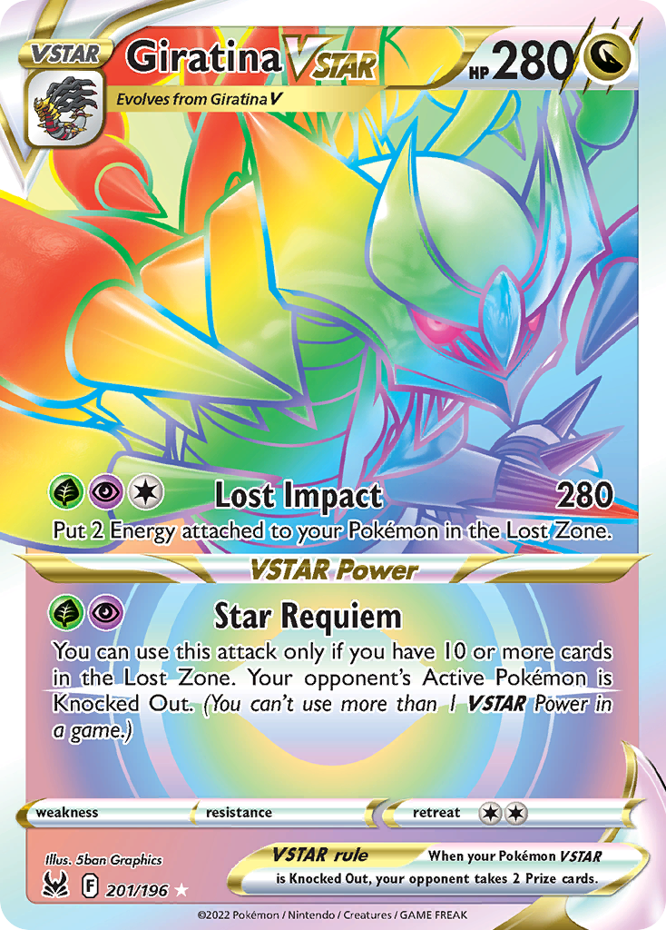 Giratina VSTAR 201/196 Lost Origin English Pokémon card