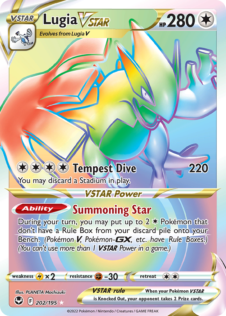 Lugia VSTAR 202/195 Silver Tempest English card