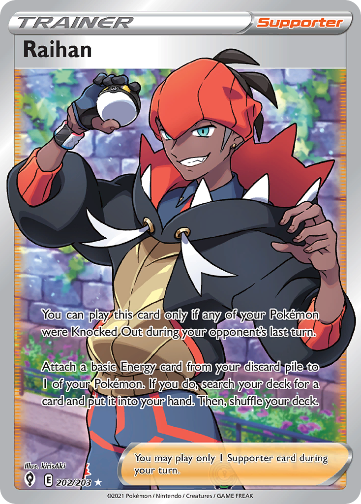 Raihan 202/203 Evolving Skies English Pokemon card