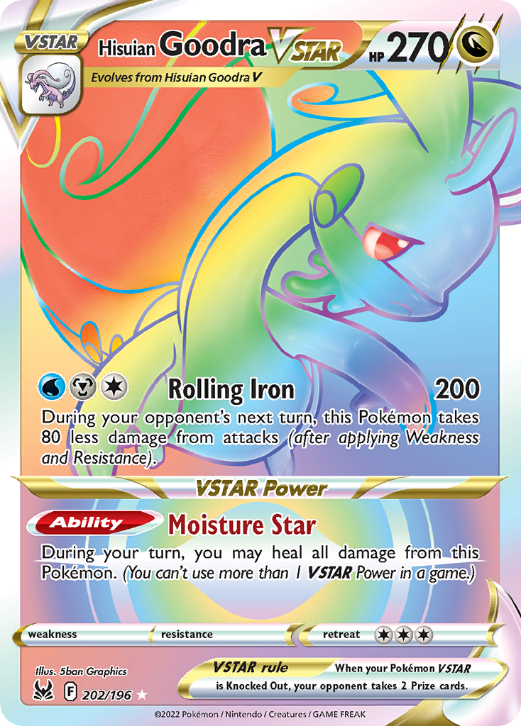 Hisuian Goodra VSTAR 202/196 Lost Origin English Pokémon card