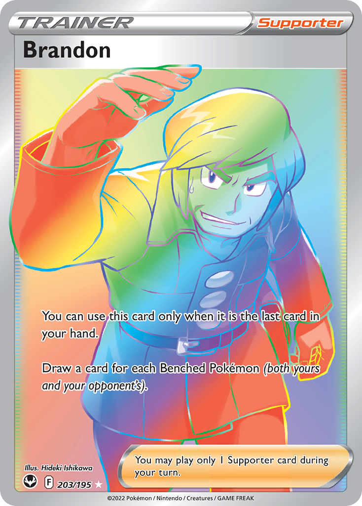 Brandon 203/195 Silver Tempest English Pokémon card