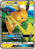 Raichu GX 20/68 Hidden Fates English Pokémon card