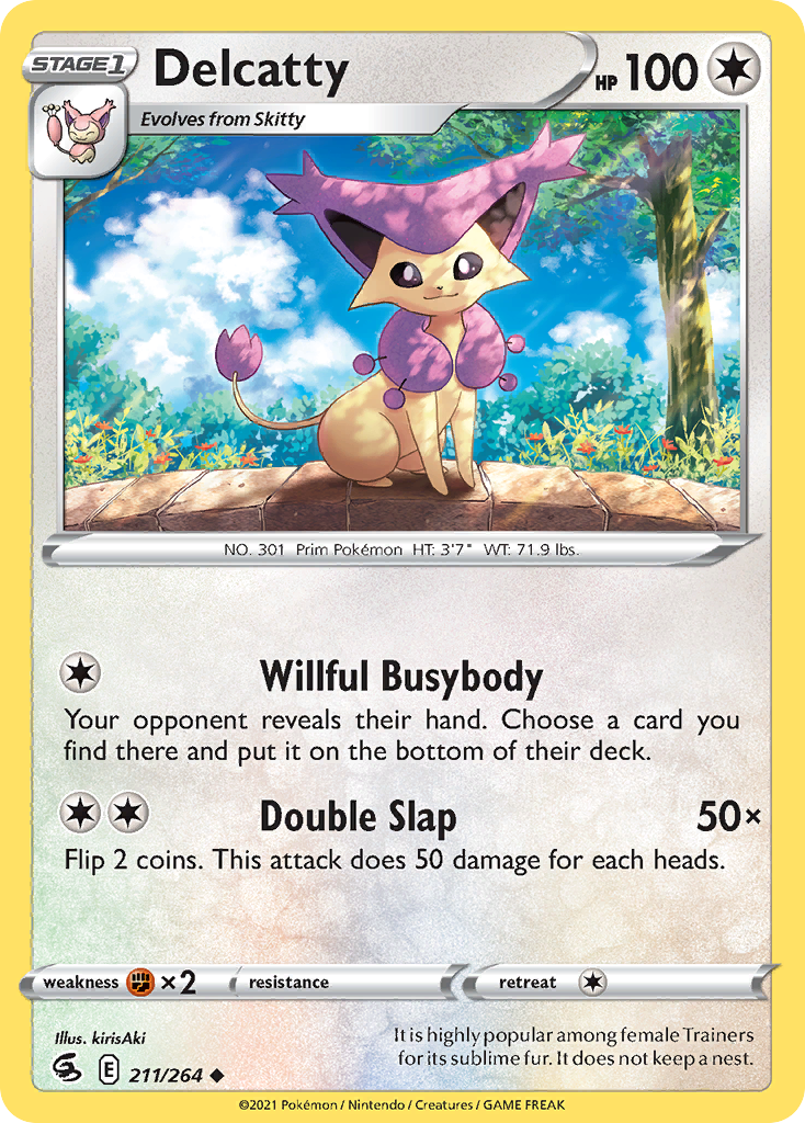 Delcatty 211/264 Fusion Strike English Pokémon card