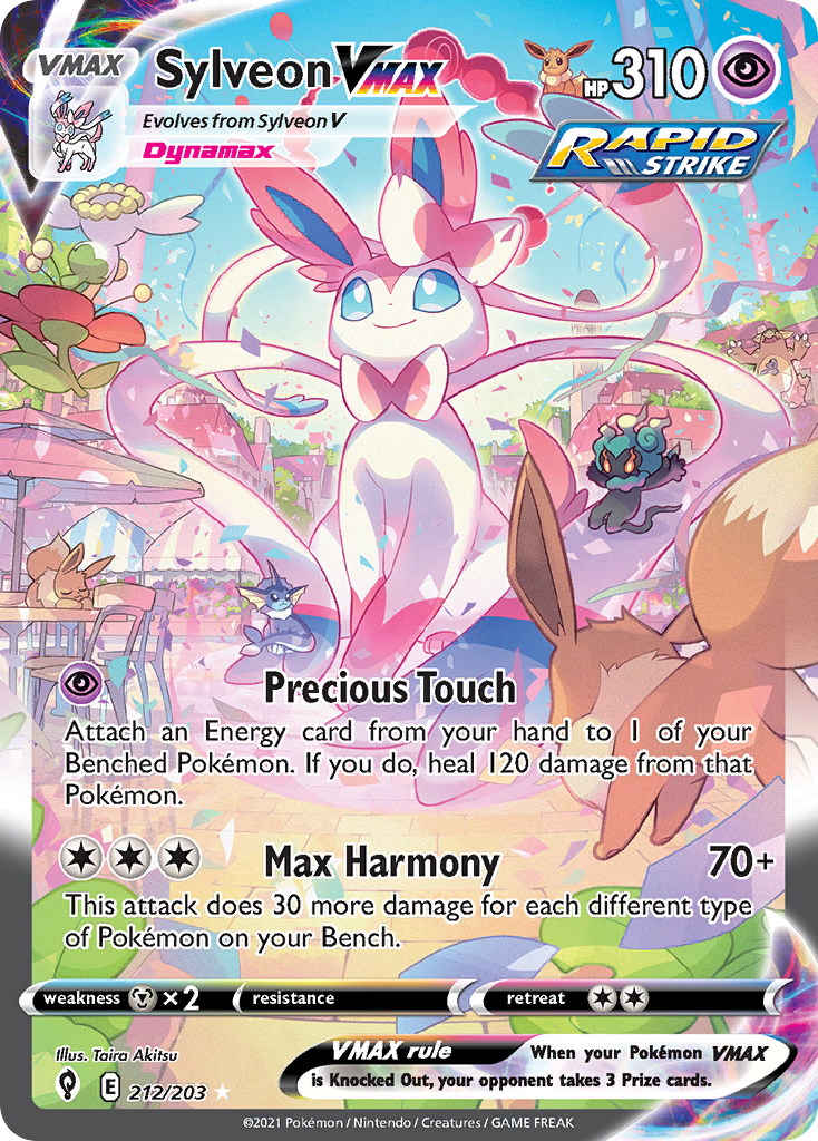 Sylveon VMAX 212/203 Evolving Skies English Pokemon card
