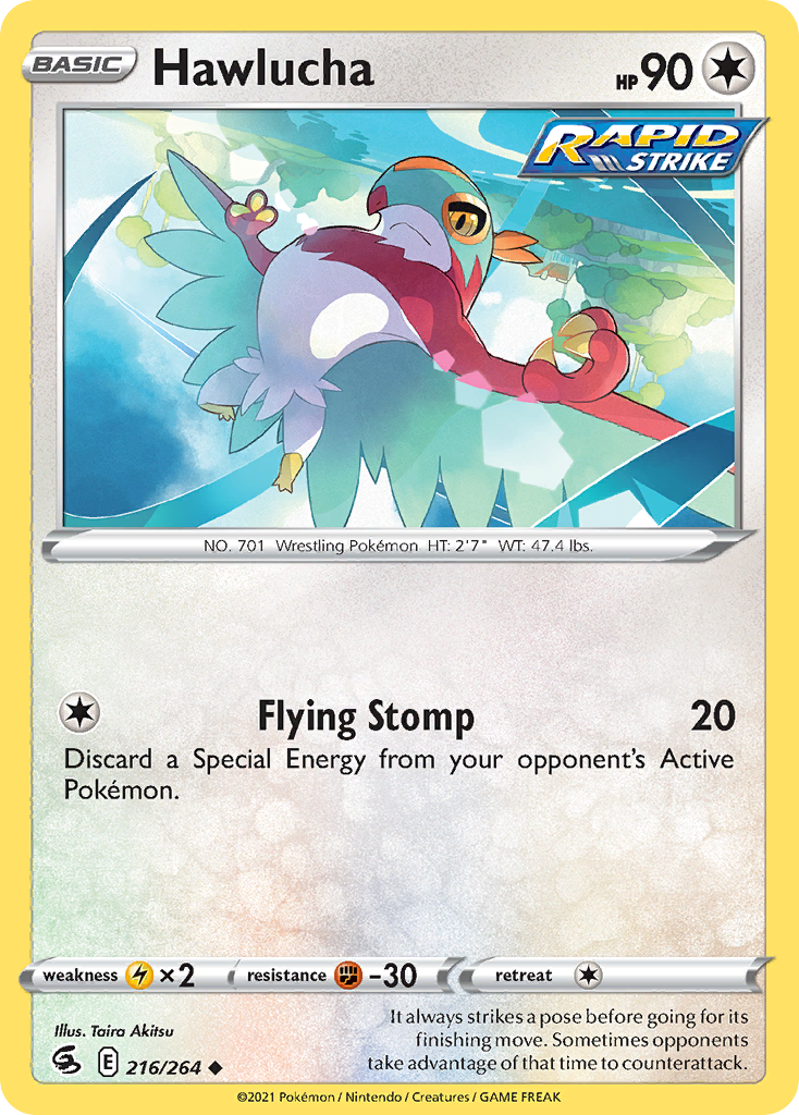 Hawlucha 216/264 Fusion Strike English card