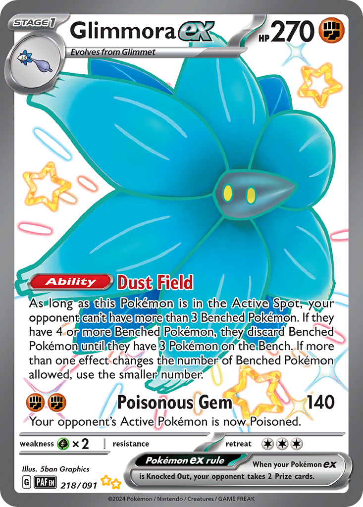 Glimmora ex - Paldean Fates #218/091