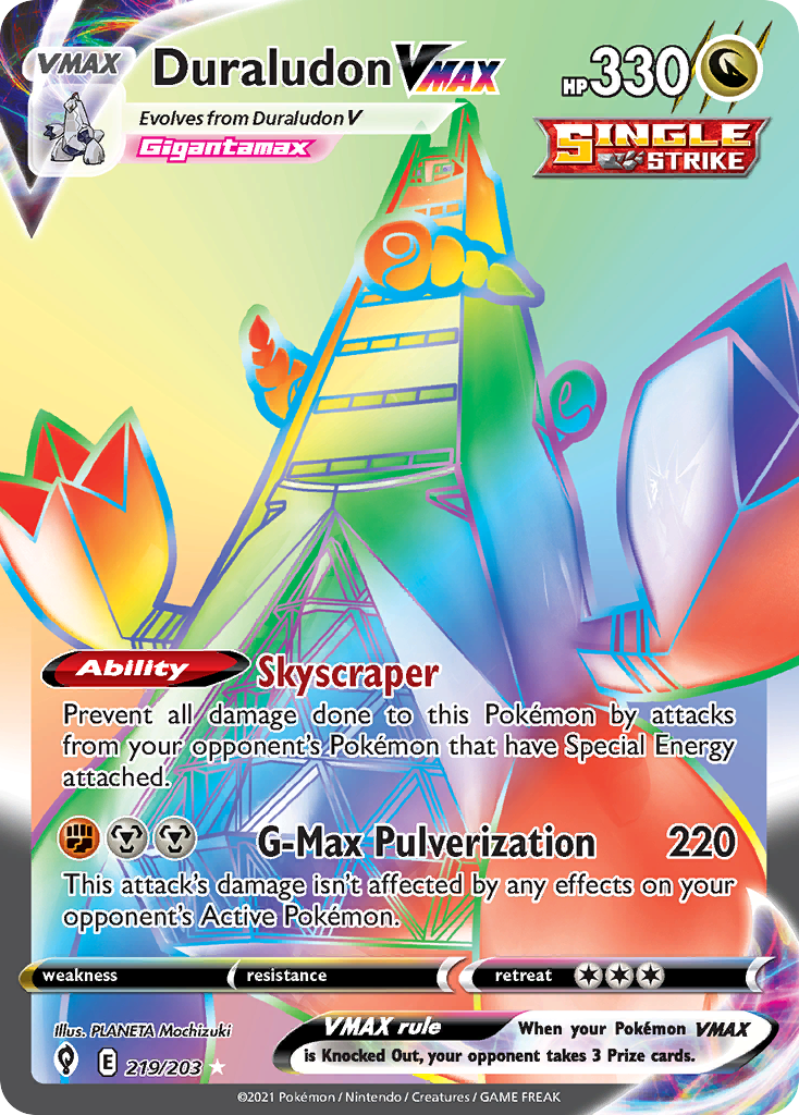 Duraludon VMAX 219/203 Evolving Skies English Pokemon card