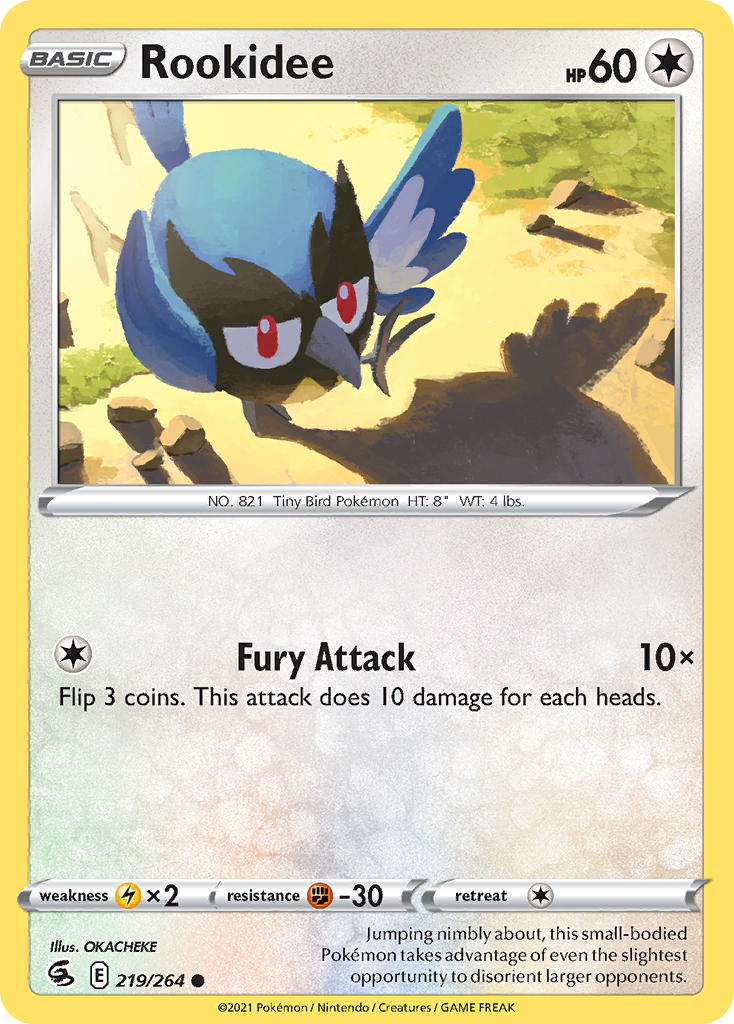 Rookidee 219/264 Fusion Strike English Pokémon card