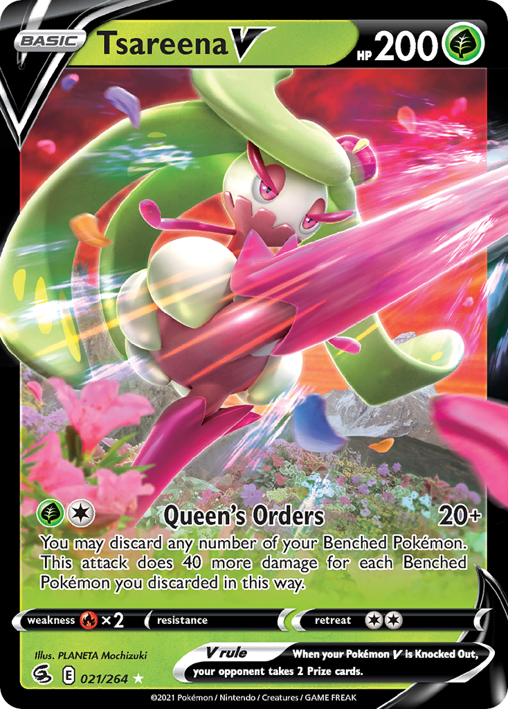 Tsareena V 21/264 Fusion Strike English Pokémon card