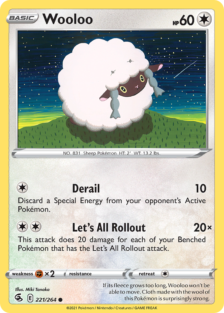Wooloo 221/264 Fusion Strike English card