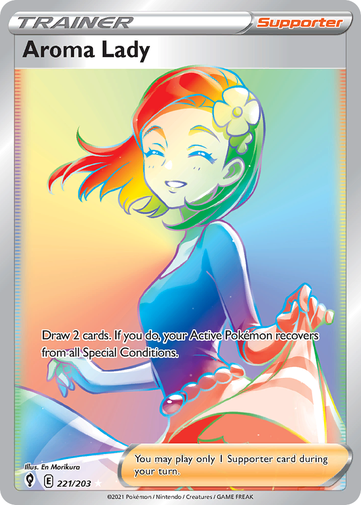 Aroma Lady 221/203 Evolving Skies English Pokemon card