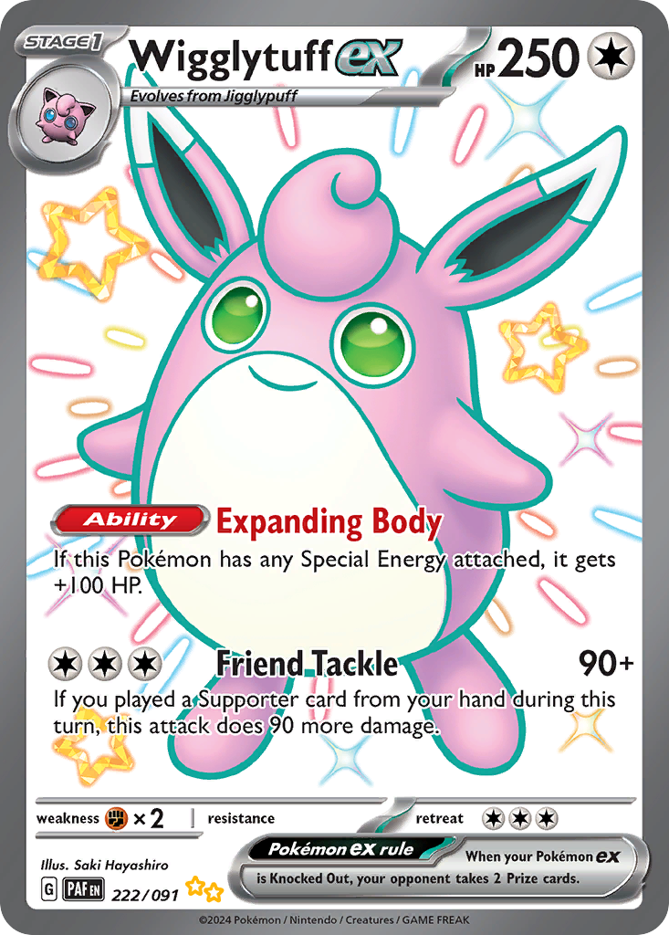 Wigglytuff ex - Paldean Fates #222/091