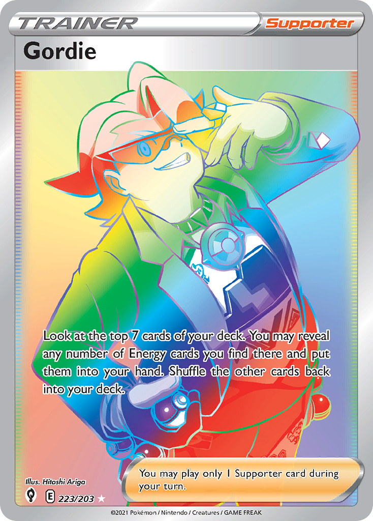 Gordie 223/203 Evolving Skies English Pokemon card