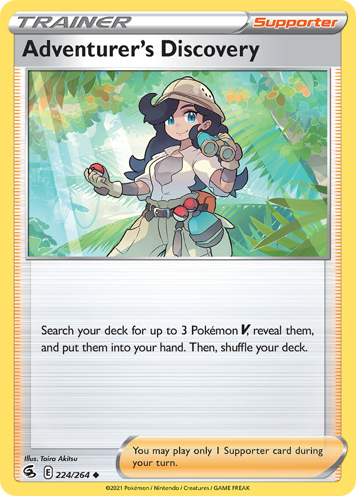 Adventurer's Discovery 224/264 Fusion Strike English Pokémon card