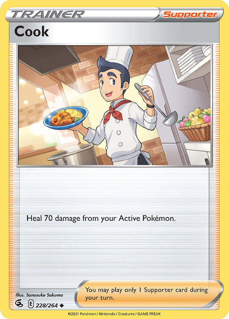 Cook 228/264 Fusion Strike English Pokémon card