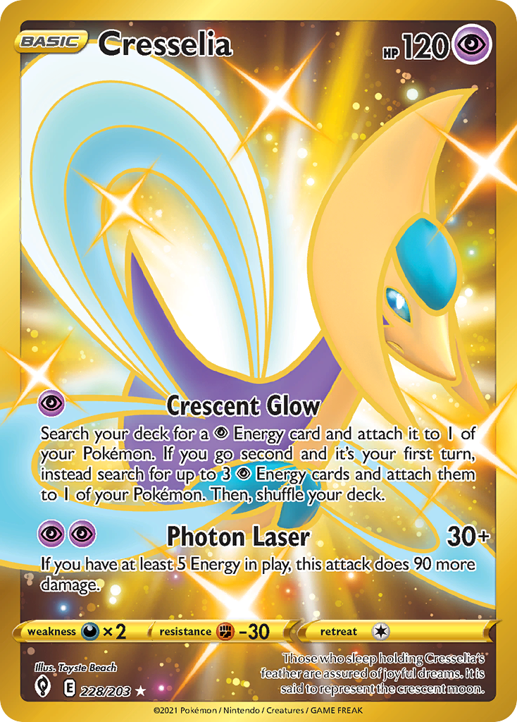 Cresselia 228/203 Evolving Skies English Pokemon card
