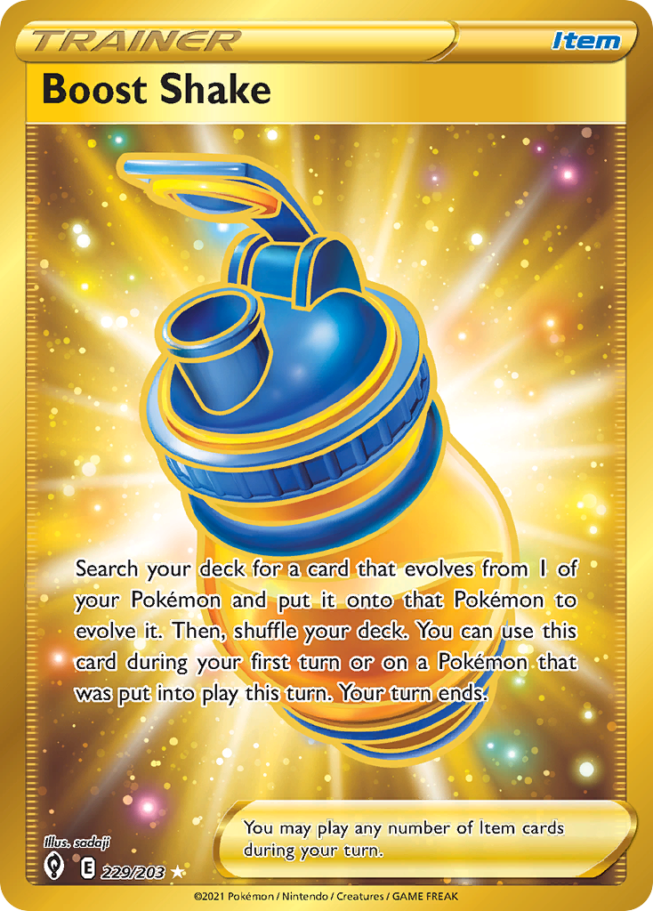Boost Shake 229/203 Evolving Skies English Pokemon card
