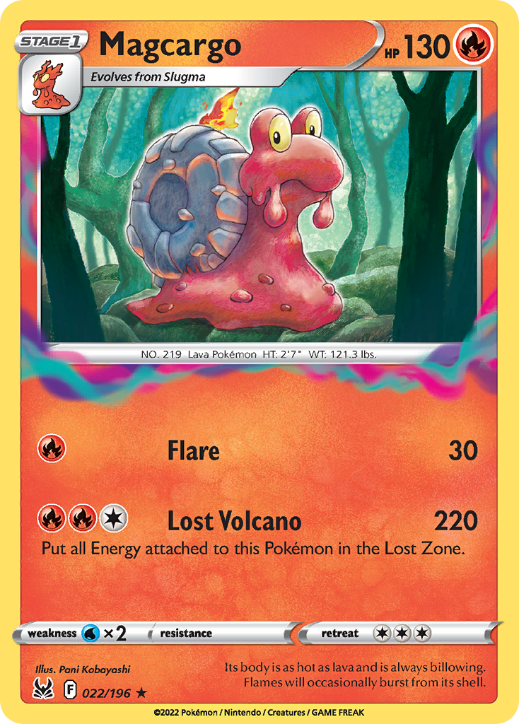 Magcargo 22/196 Lost Origin English card