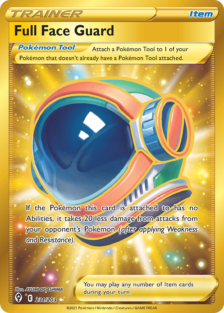 Full Face Guard 231/203 Evolving Skies English Pokemon card