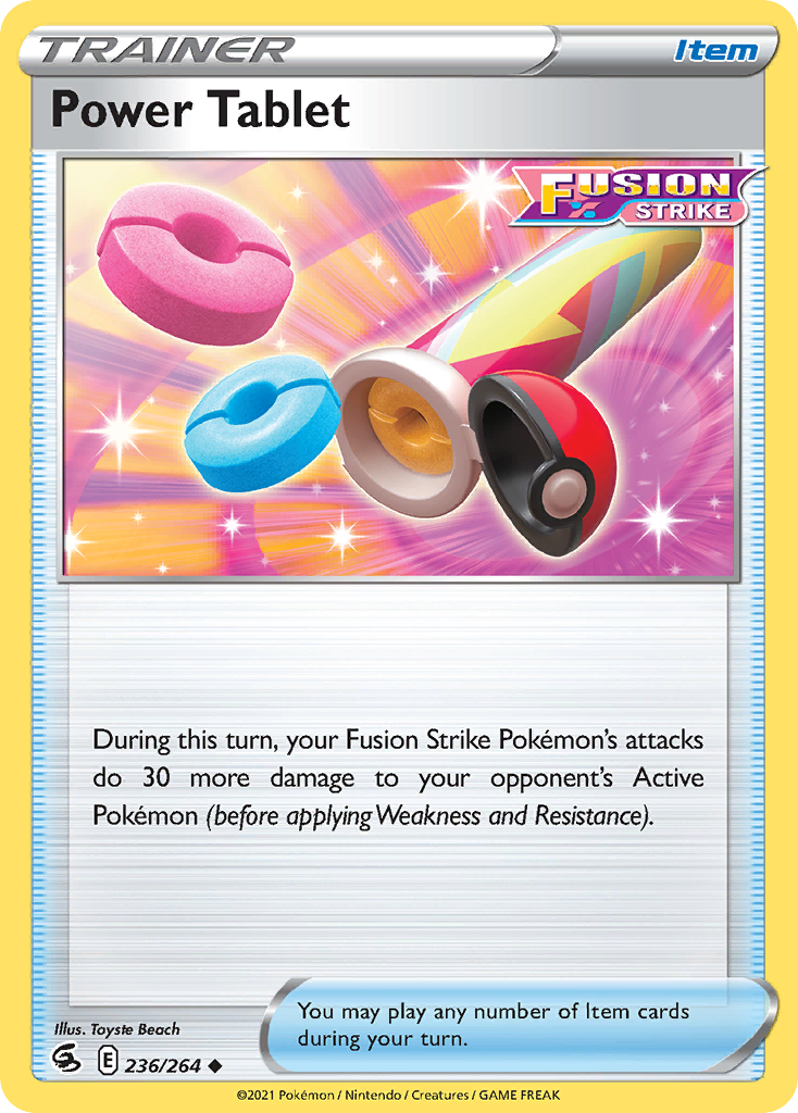 Power Tablet 236/264 Fusion Strike English Pokémon card
