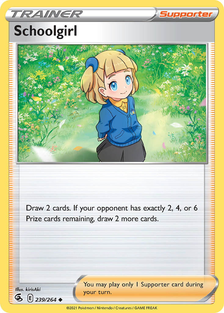 Schoolgirl 239/264 Fusion Strike English Pokémon card