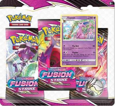 Pokémon TCG: Fusion Strike — 3-Pack Blister — Espeon Promo factory sealed